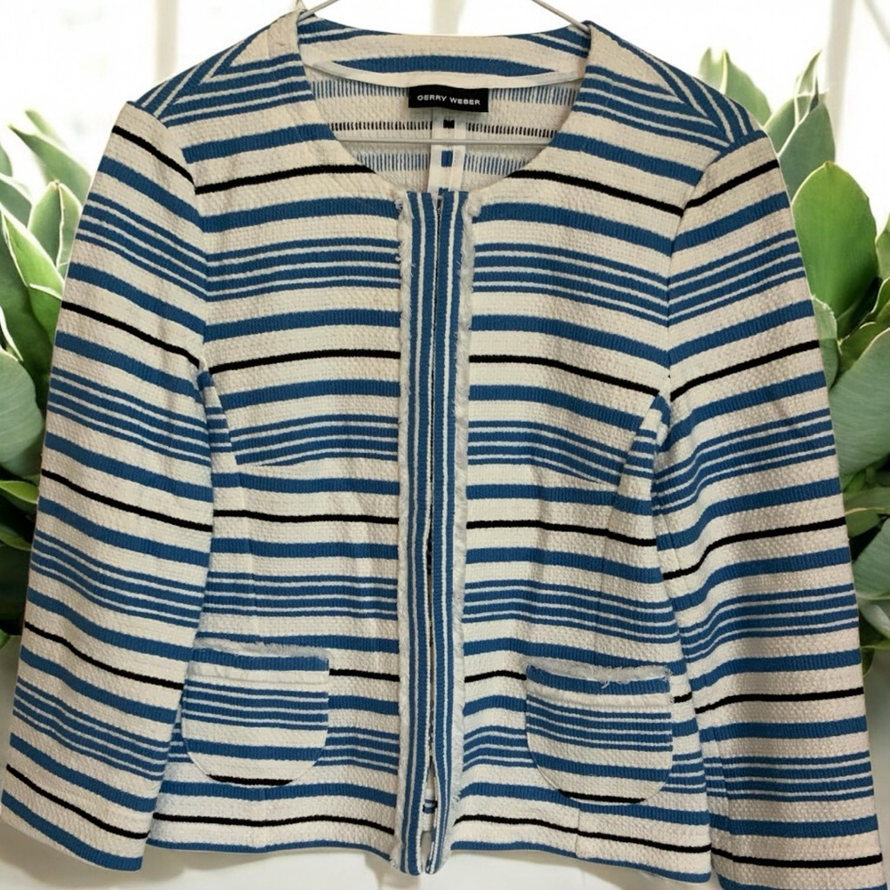 Gerry Weber Striped Blazer Jacket Size Small